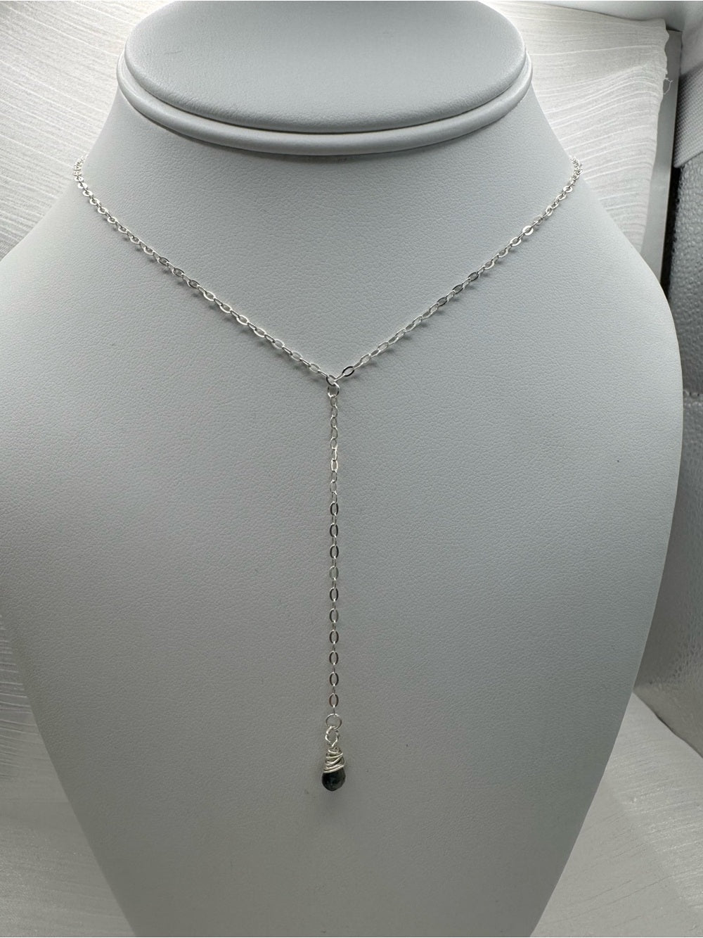 L0013 Sapphire Lariat (S925)