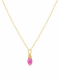 N0028 Pink Sapphire Gold Necklace