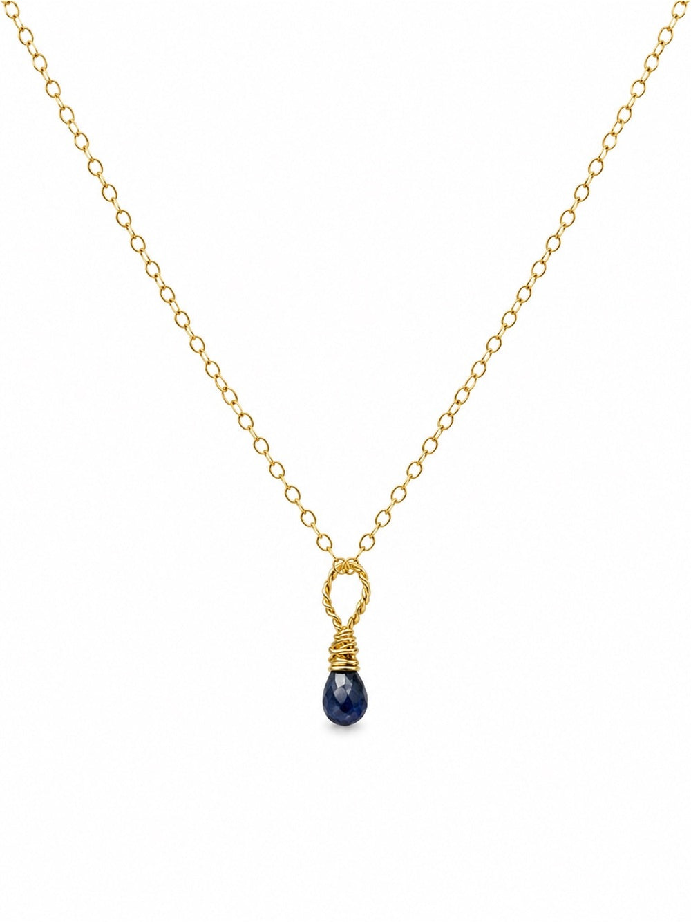 N0036 Sapphire Gold Filled Necklace