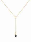 L0020 Purple Sapphire Lariat Necklace