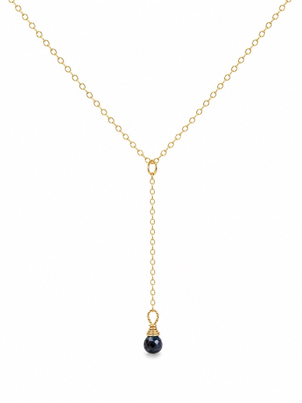 L0020 Purple Sapphire Lariat Necklace