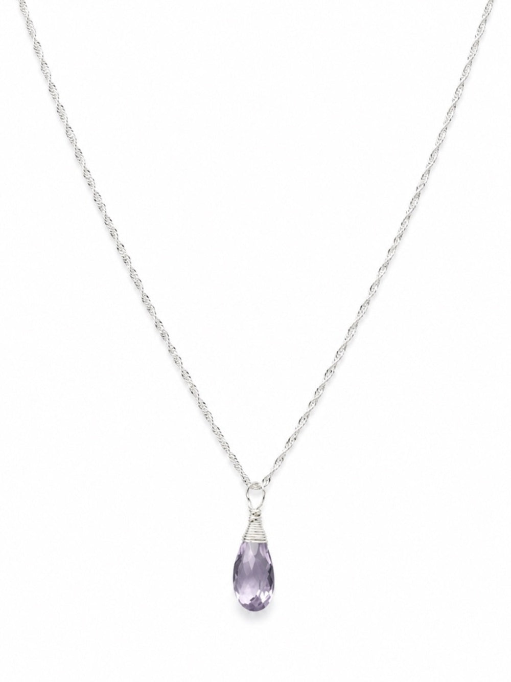 N0058 Lavender Quartz Necklace (S925)