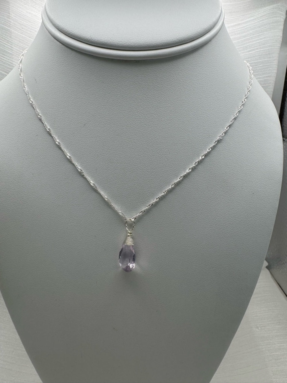 N0058 Lavender Quartz Necklace (S925)