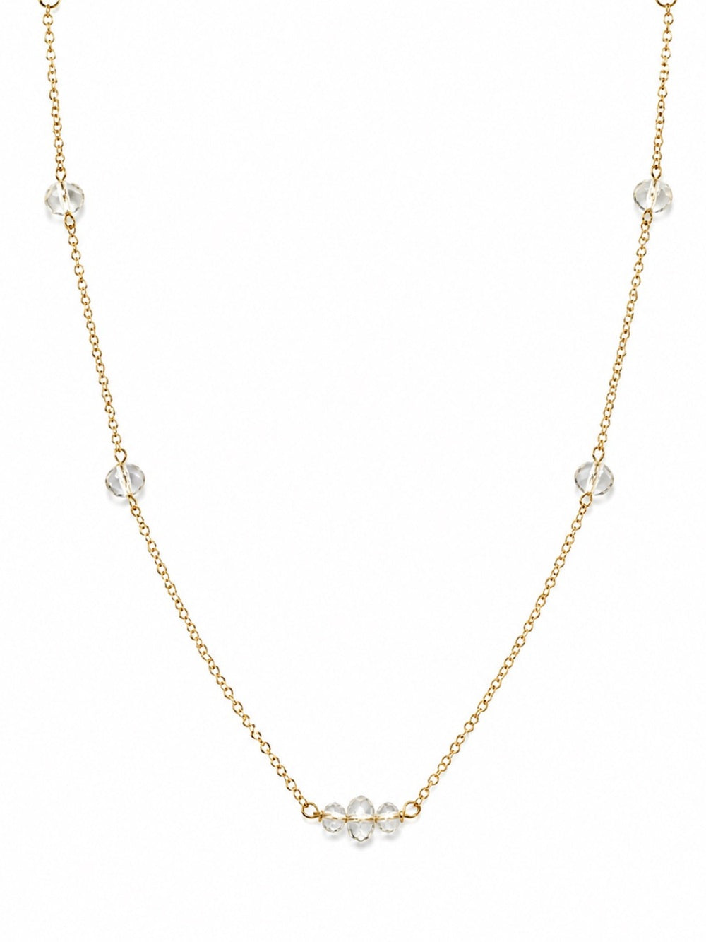 N0031 Lemon Quartz Gold Necklace