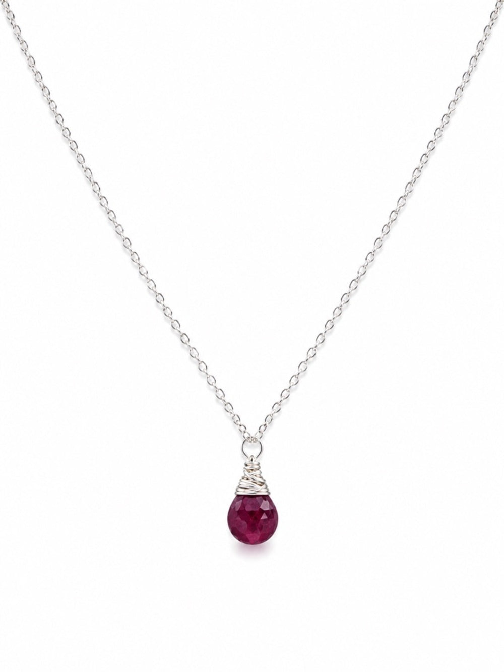 N0023 Pink Sapphire Necklace (S925)
