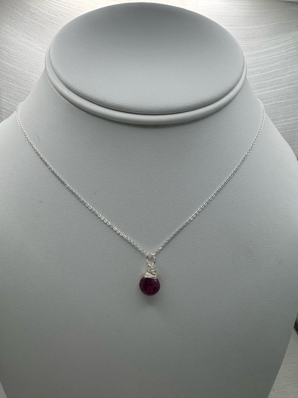 N0023 Pink Sapphire Necklace (S925)