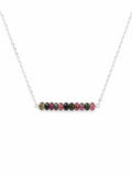 N0094 Rainbow Tourmaline Necklace (S925)