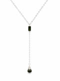 L0082 Tourmaline Lariat (S925)