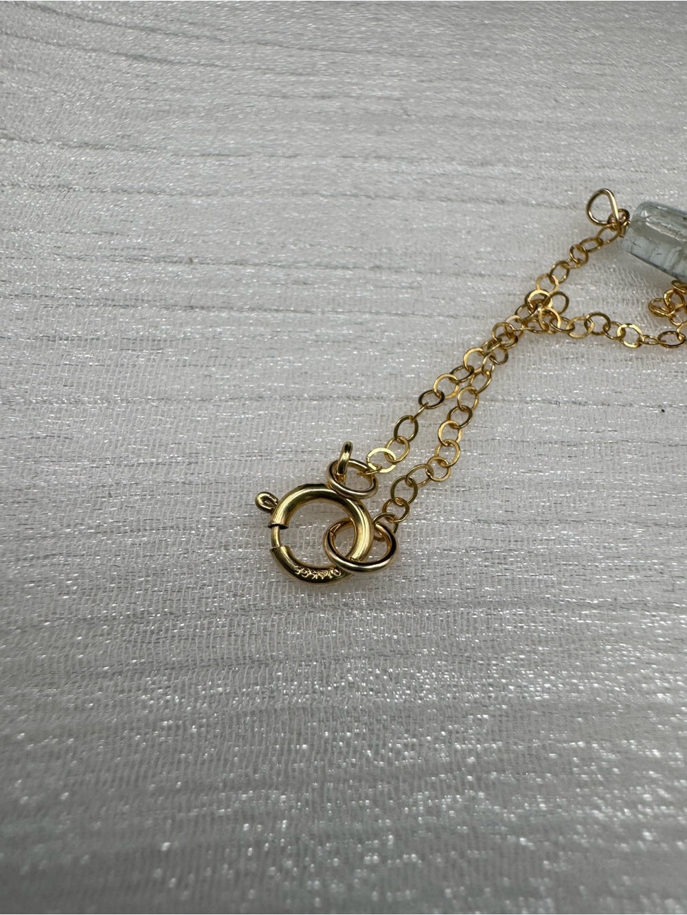 N0098 Tube Tourmaline Gold Necklace