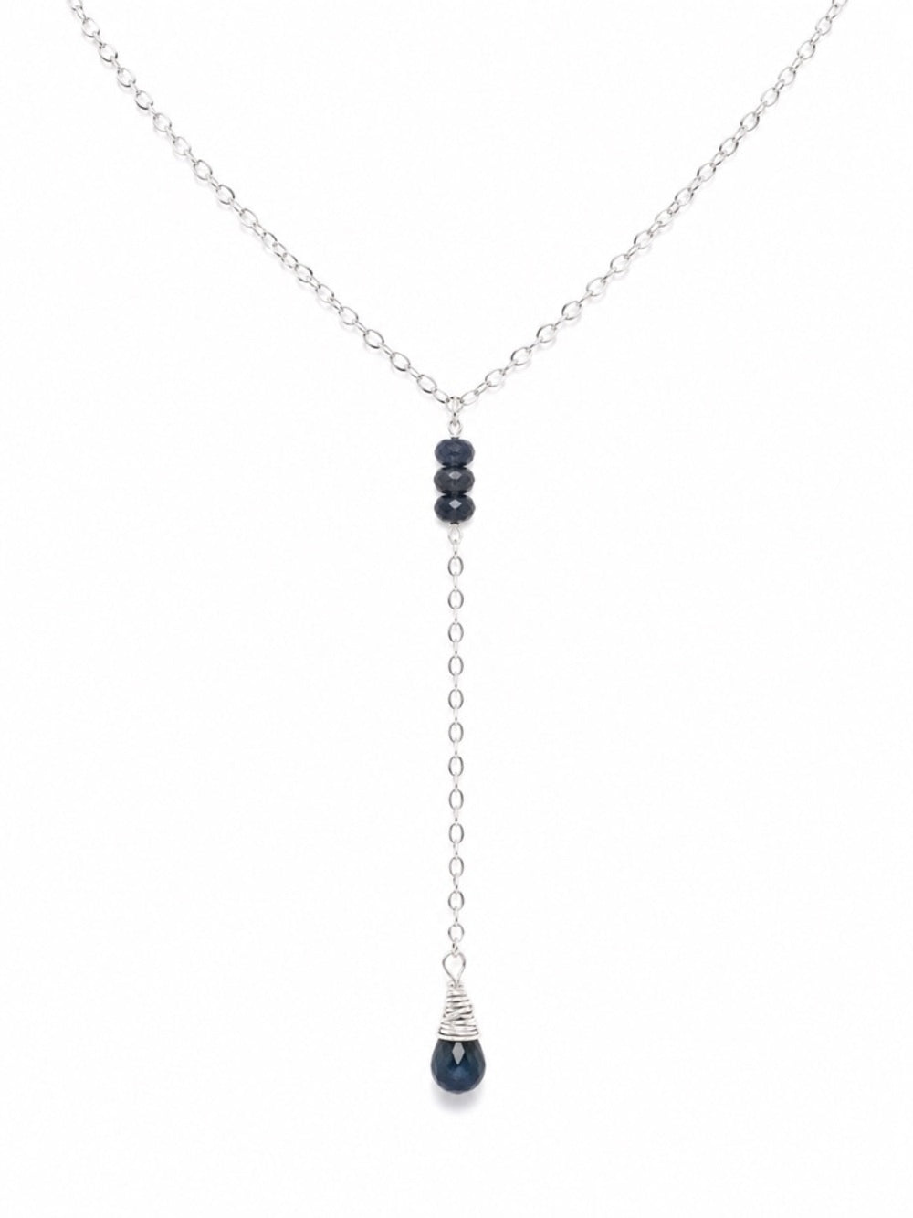 L0018 London Blue Topaz Lariat (S925)