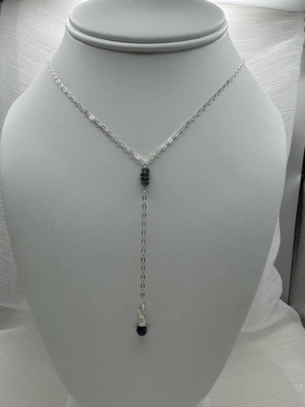 L0018 London Blue Topaz Lariat (S925)