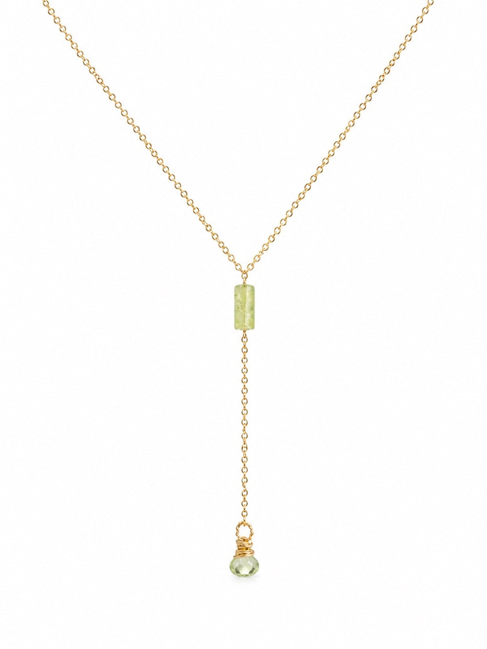 L0080 Tourmaline Lariat Necklace