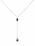 L0083 Tourmaline Lariat Necklace (S925)