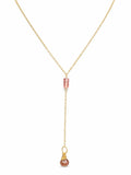 L0084 Tourmaline Lariat Necklace
