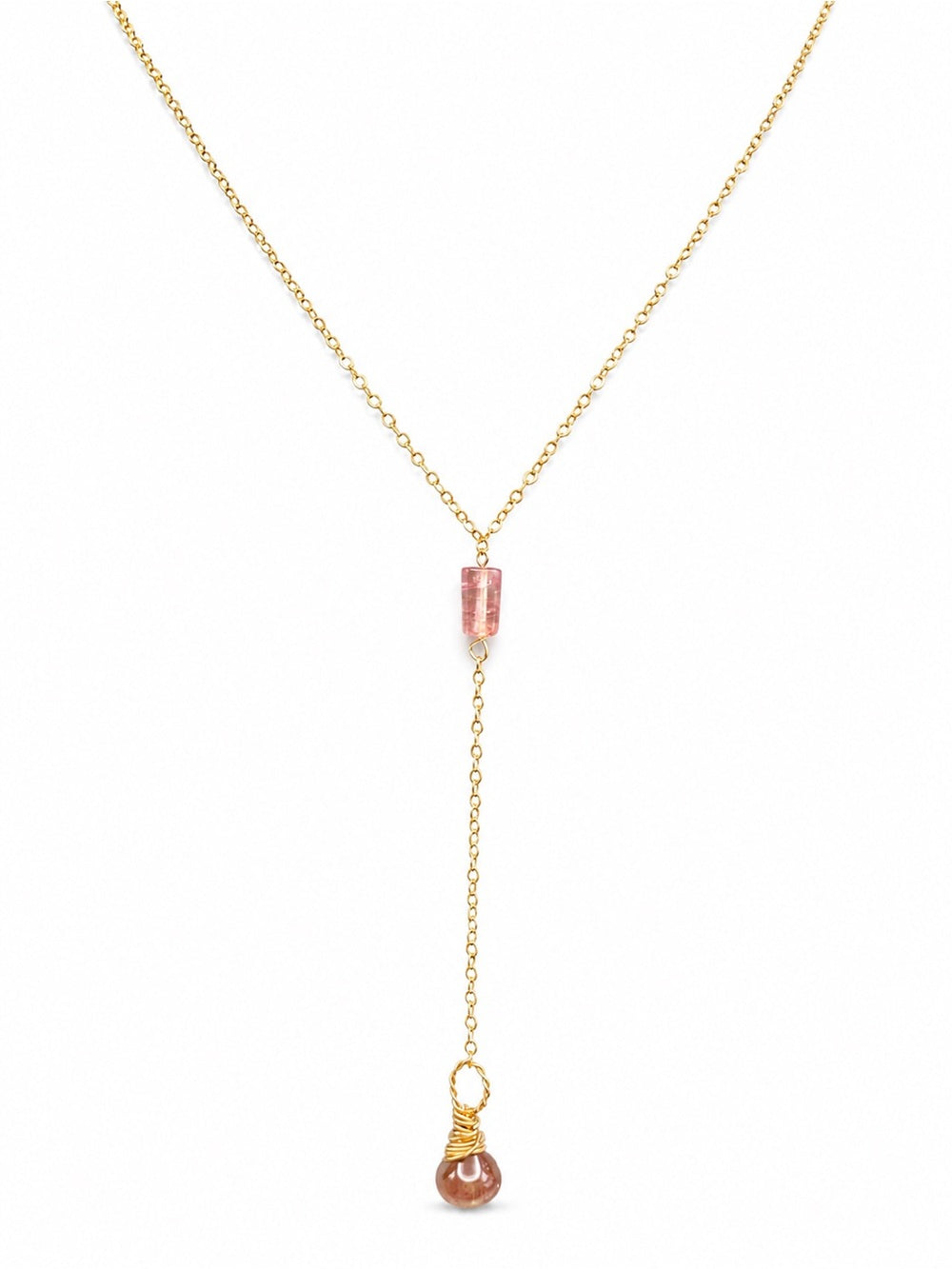 L0084 Tourmaline Lariat Necklace