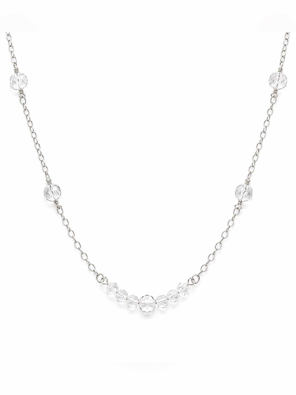 N0058 White Topaz Necklace (S925)