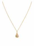 N0090 Watermelon Tourmaline Drop Necklace