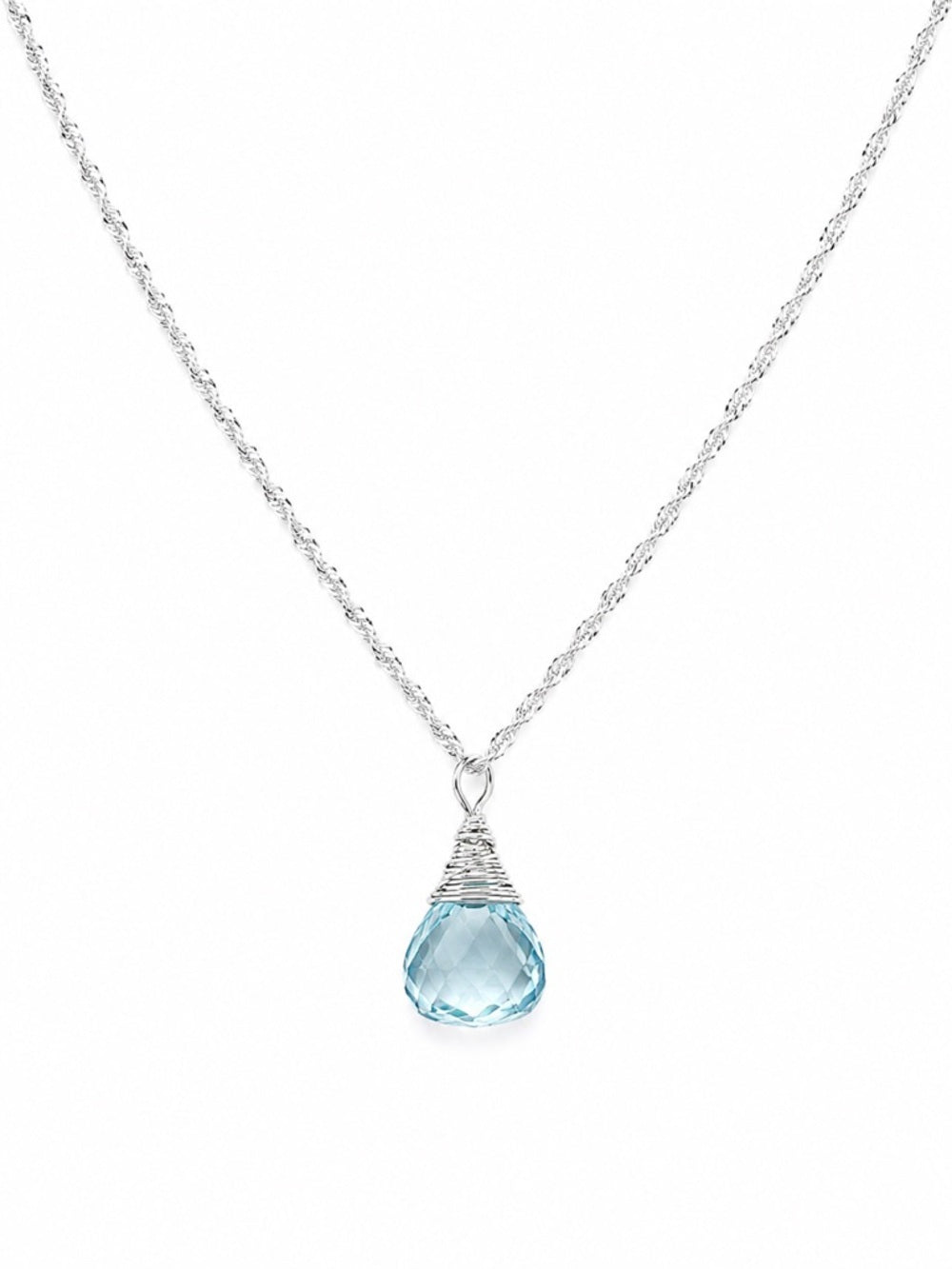 N0083 Blue Topaz Necklace (S925)