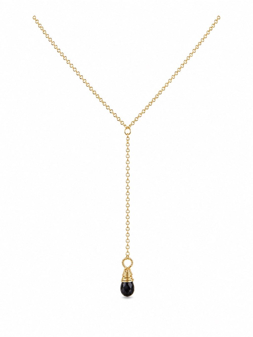 L0017 London Blue Topaz Lariat Necklace