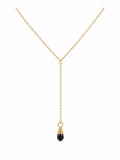 L0017 London Blue Topaz Lariat Necklace