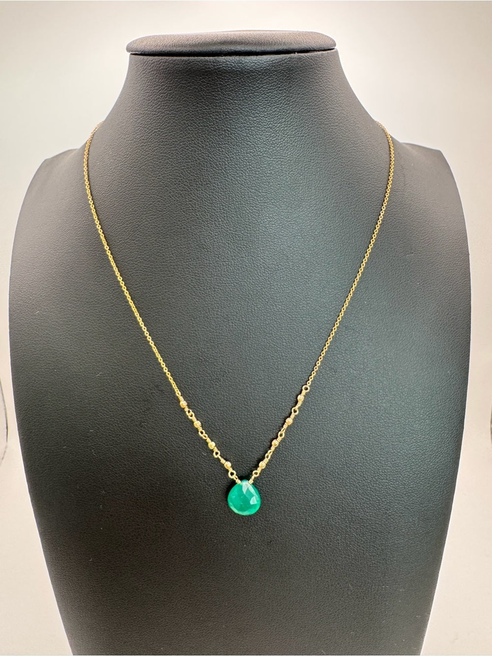 Chrysoprase Gold Filled Necklace