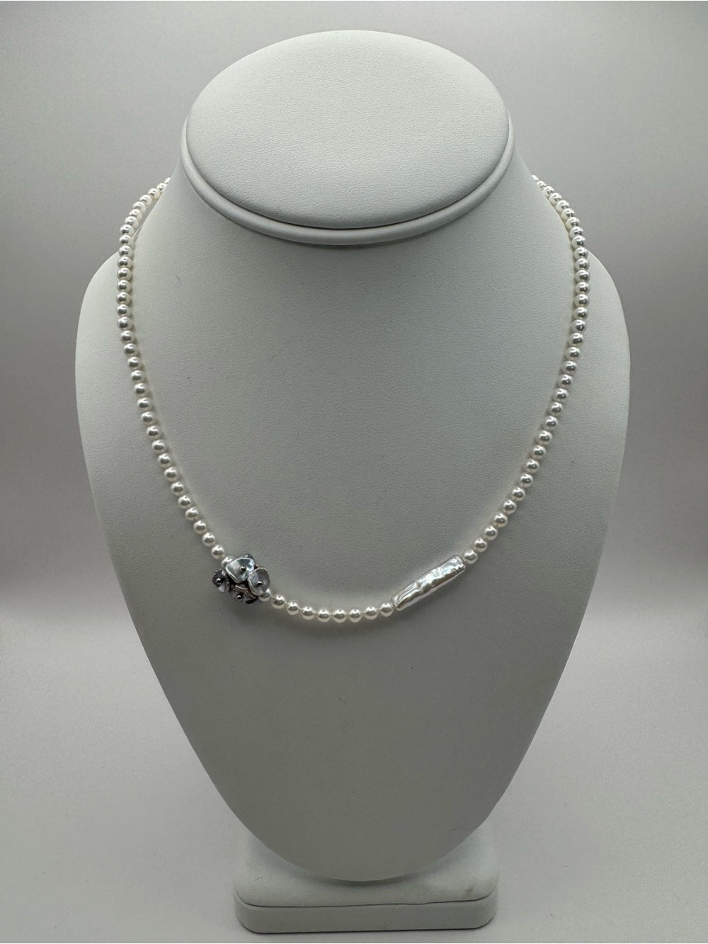 Seaside Pearl Cluster Necklace (N51)