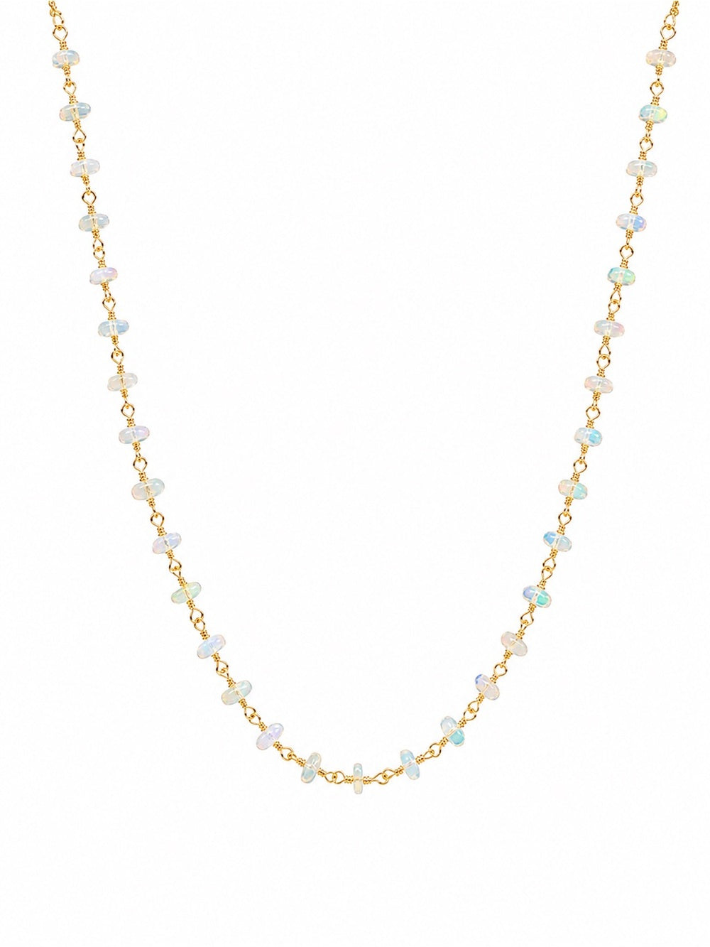 Opal Beaded Gold Filled Necklace