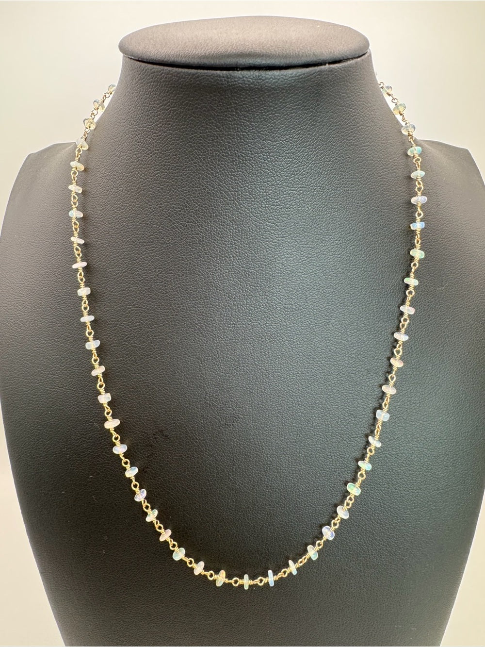 Opal Beaded Gold Filled Necklace