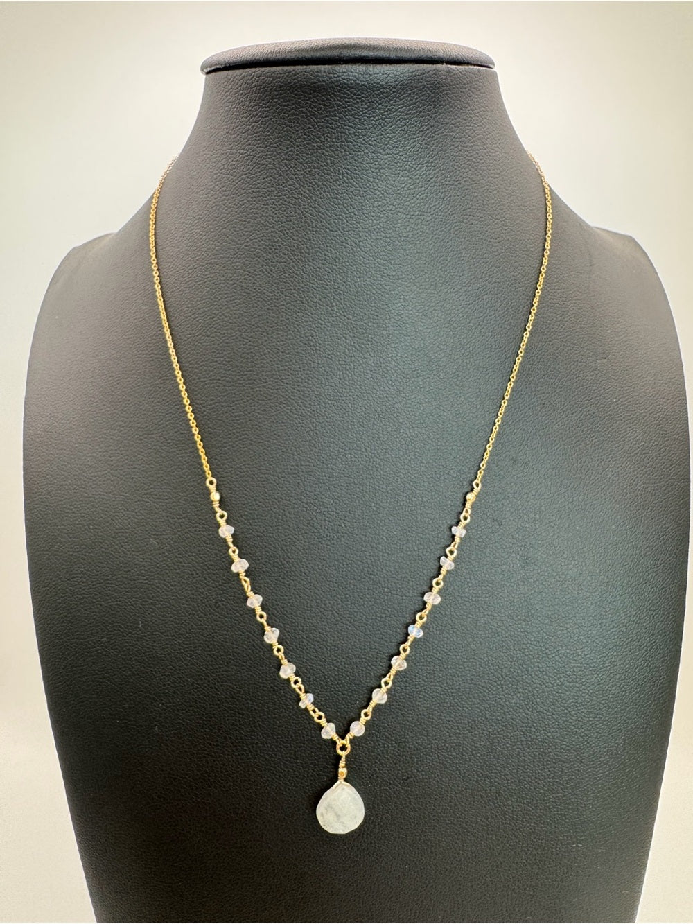 Moonstone Gold Filled Drop Necklace