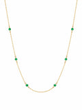 Mini Chrysoprase Bead Gold Filled Necklace