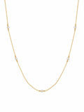 Mini Clear Quartz Bead Gold Filled Necklace