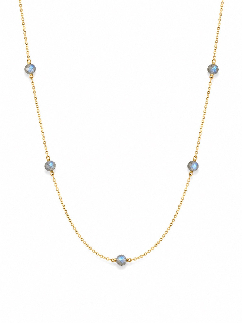 Mini Labradorite Bead Gold Filled Necklace