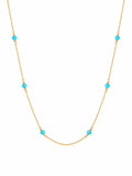 Mini Turquoise Bead Gold Filled Necklace
