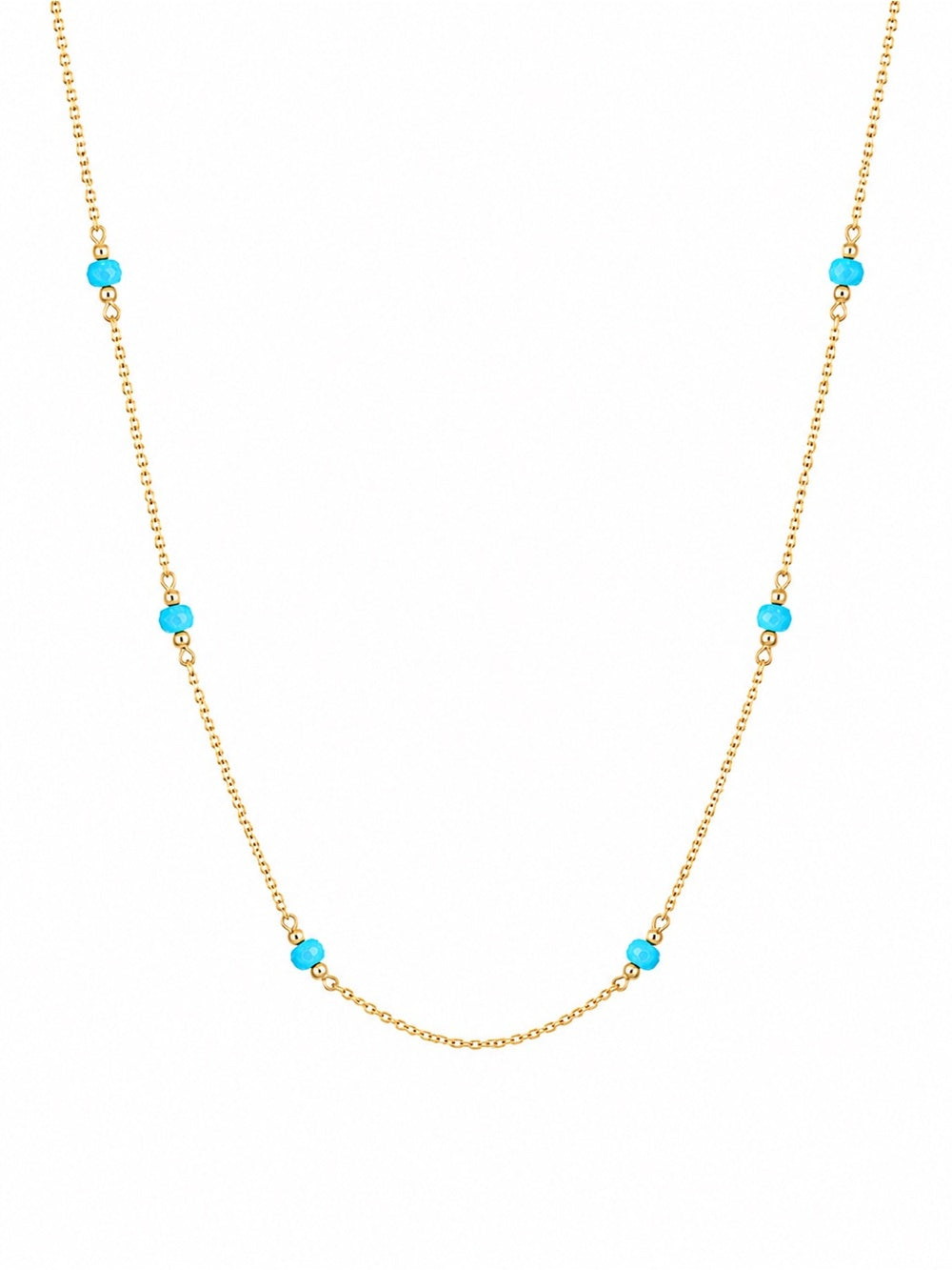 Mini Turquoise Bead Gold Filled Necklace