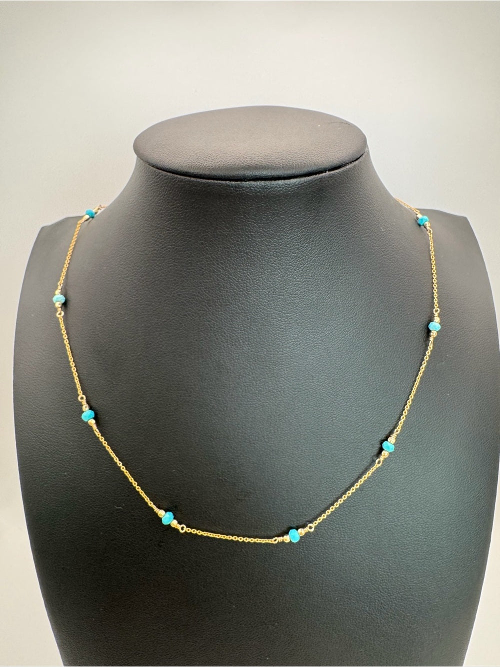 Mini Turquoise Bead Gold Filled Necklace