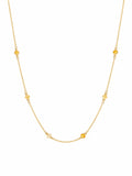 Mini Citrine Bead Gold Filled Necklace