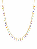 Rainbow Gemstone Gold Filled Necklace