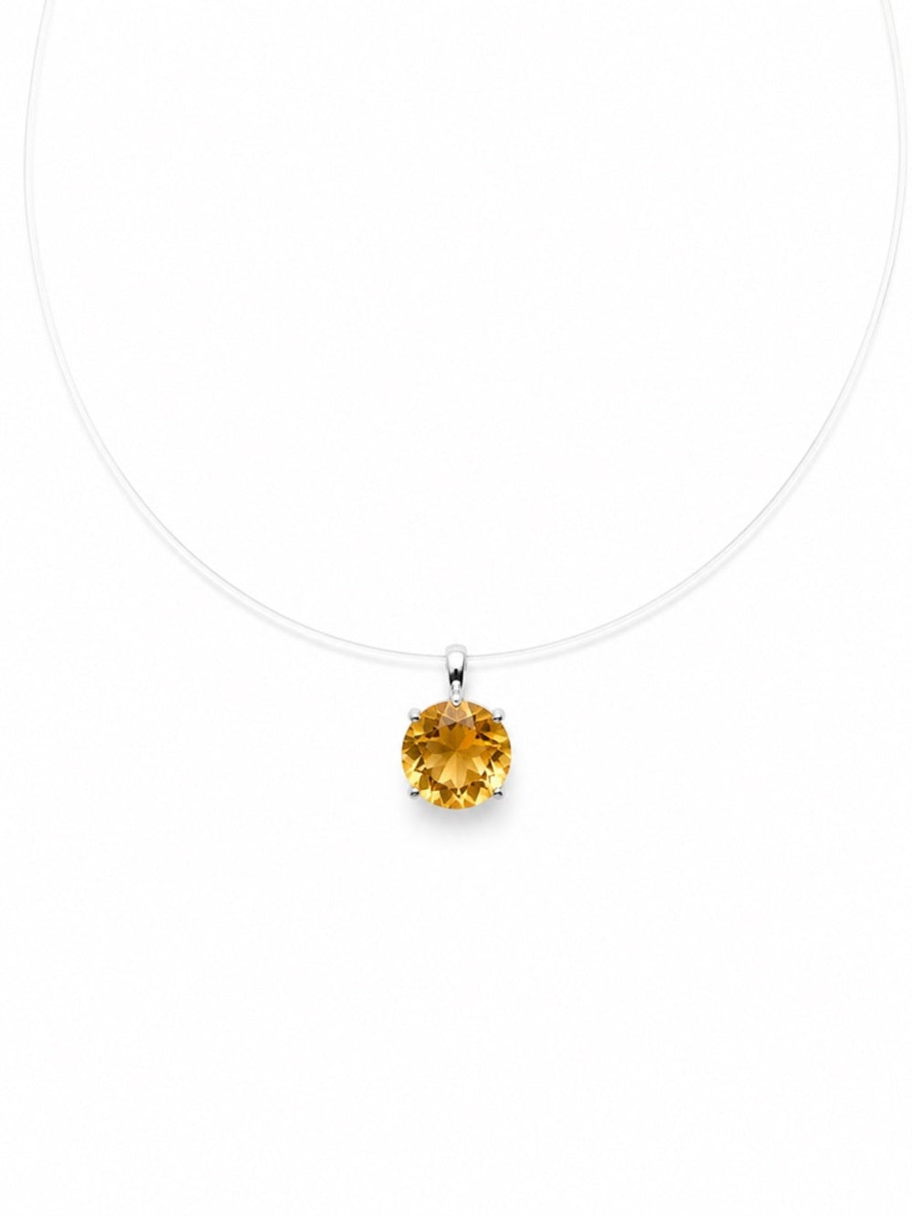 #N8 Citrine Floating Necklace