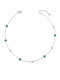 (N40) Turquoise Stationed Necklace (s925)
