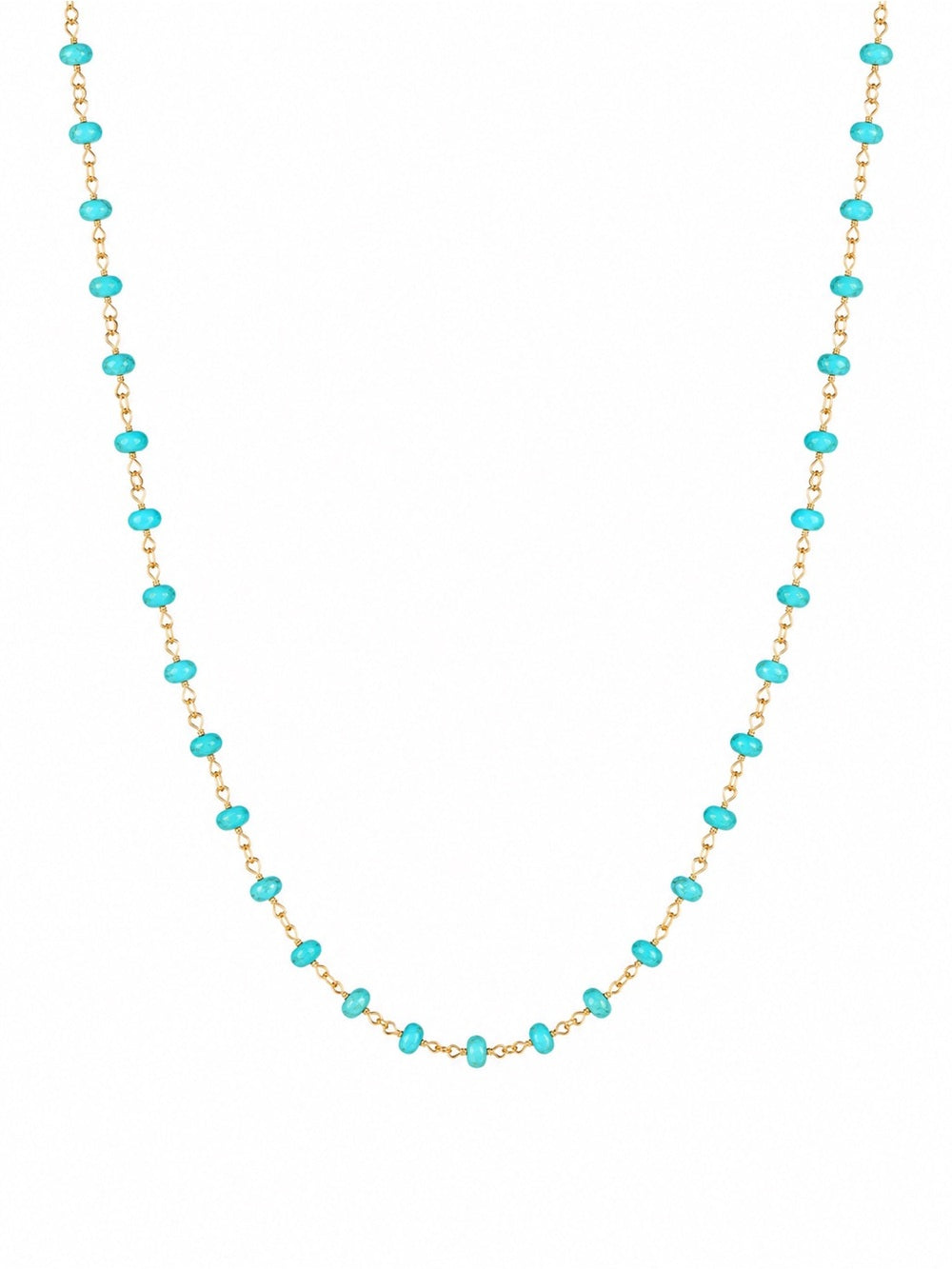 Turquoise Beaded Gold Filled Necklace