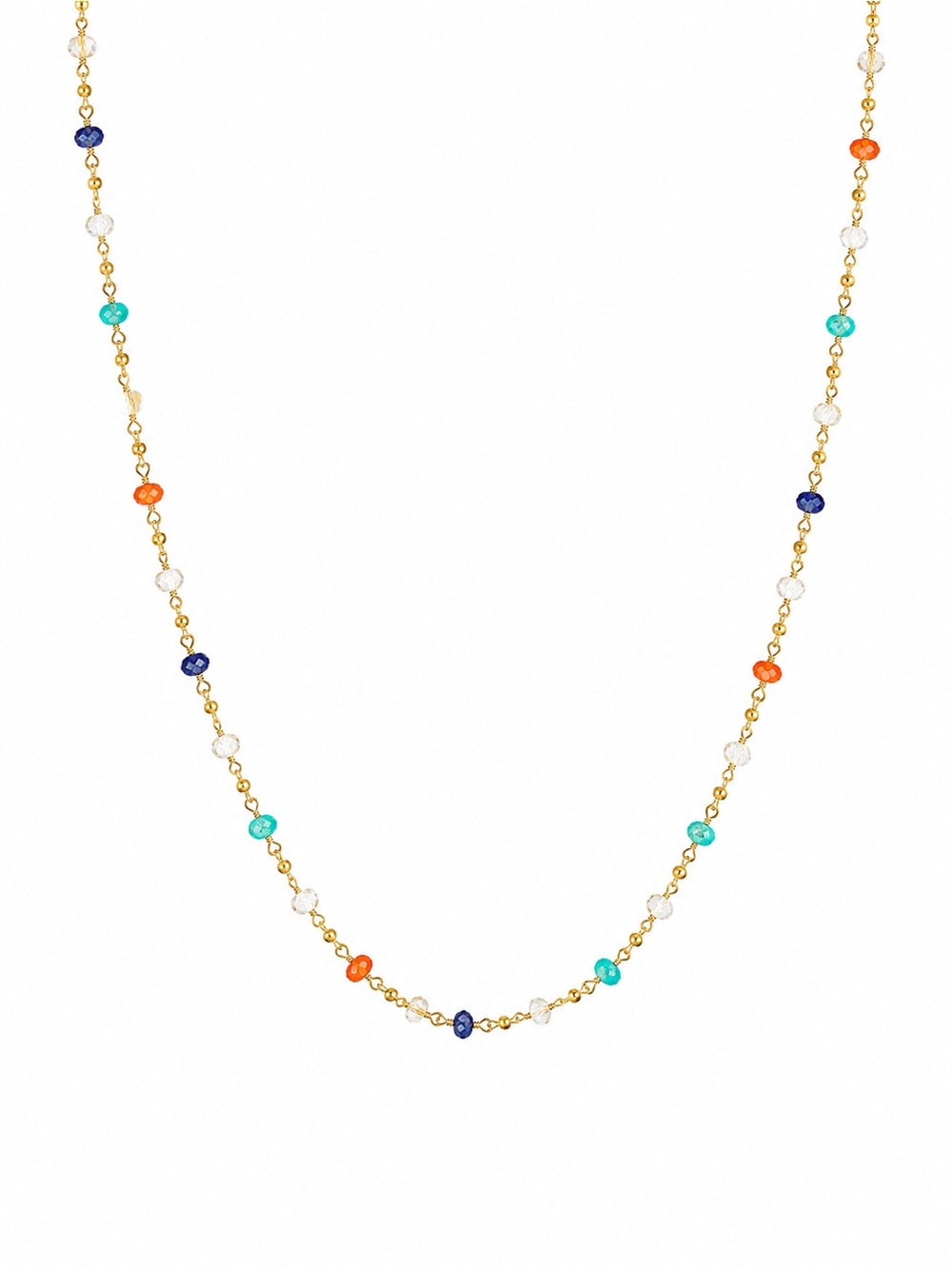 Assorted Gemstone Beaded Gold Filled Necklace