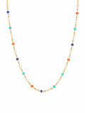 Assorted Gemstone Beaded Gold Filled Necklace