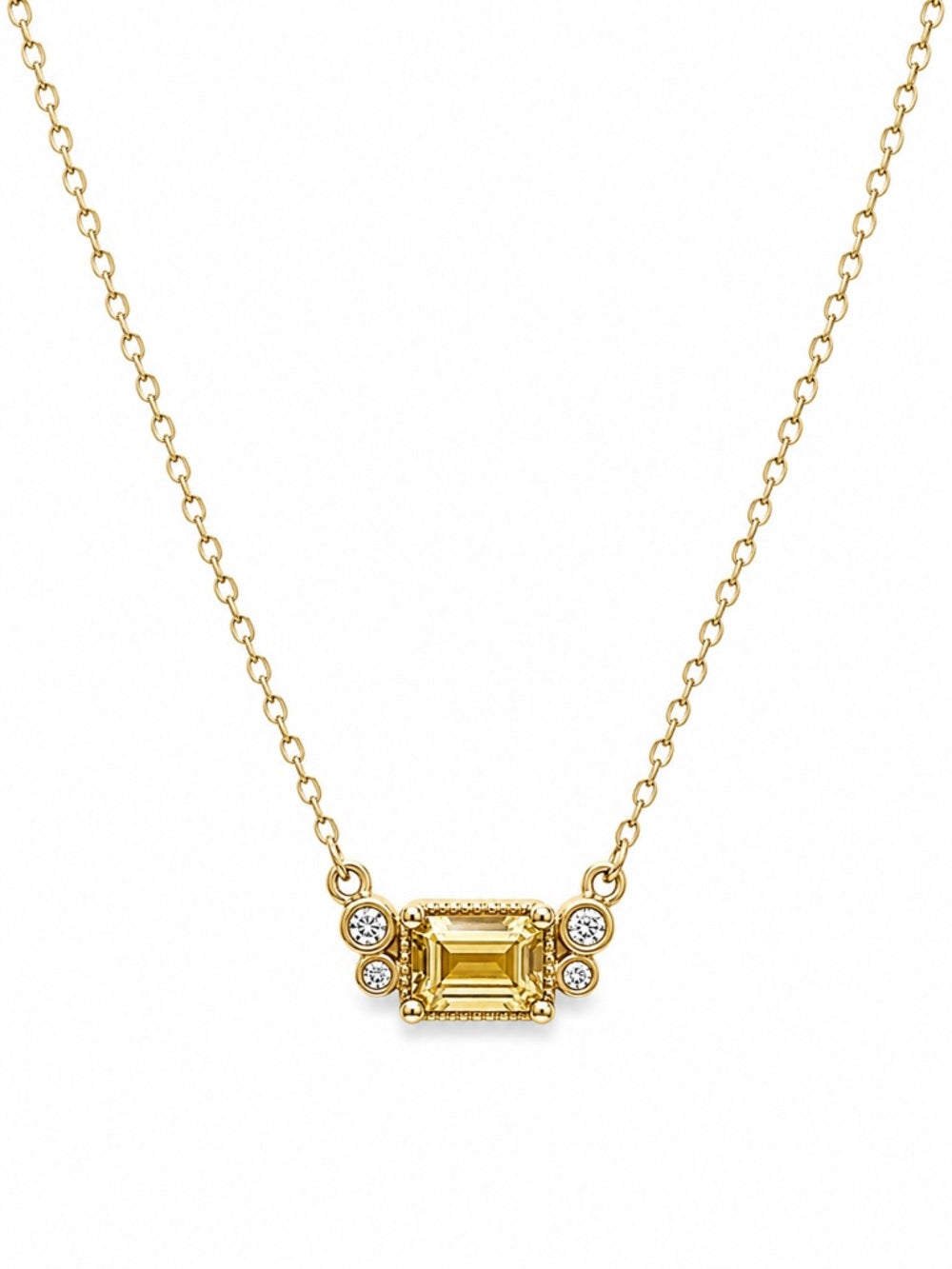 #N18 Citrine Stargazer Necklace (S925)