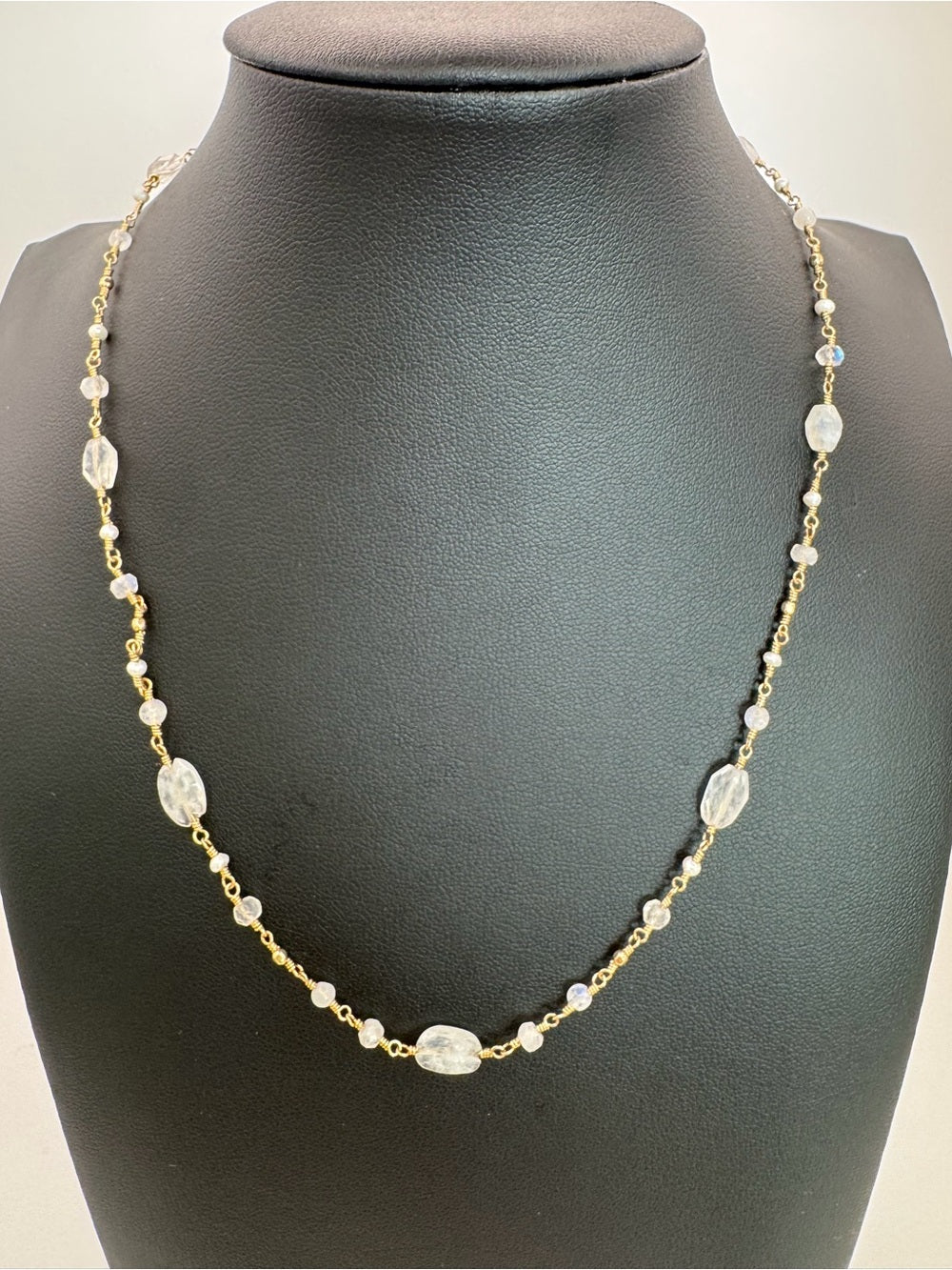 Oval Moonstone Gold Filled Necklace