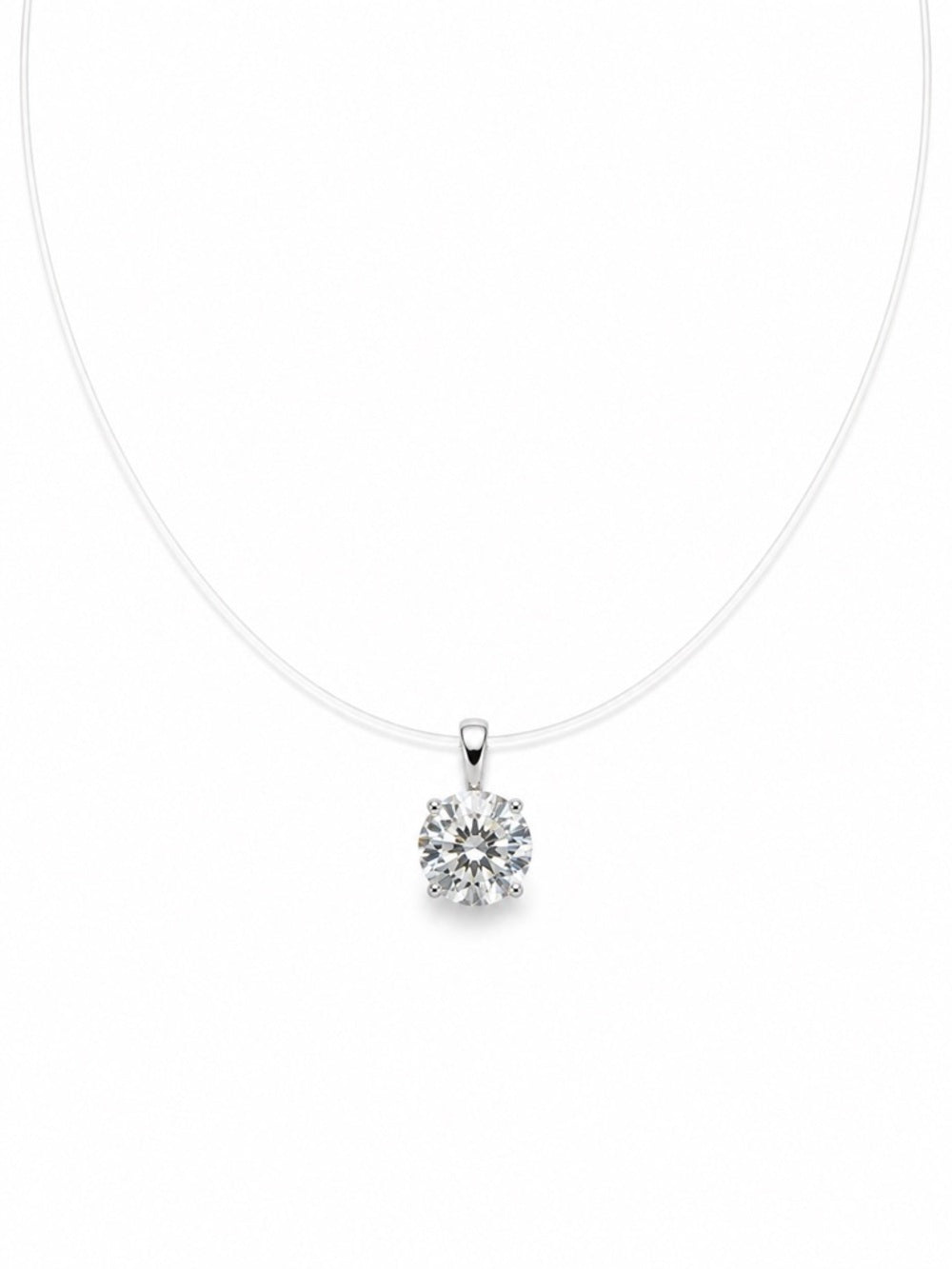 #N7 Crystal Floating Necklace
