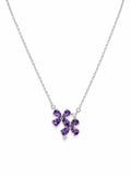 #N3 Amethyst Duo Fleur Necklace (S925)