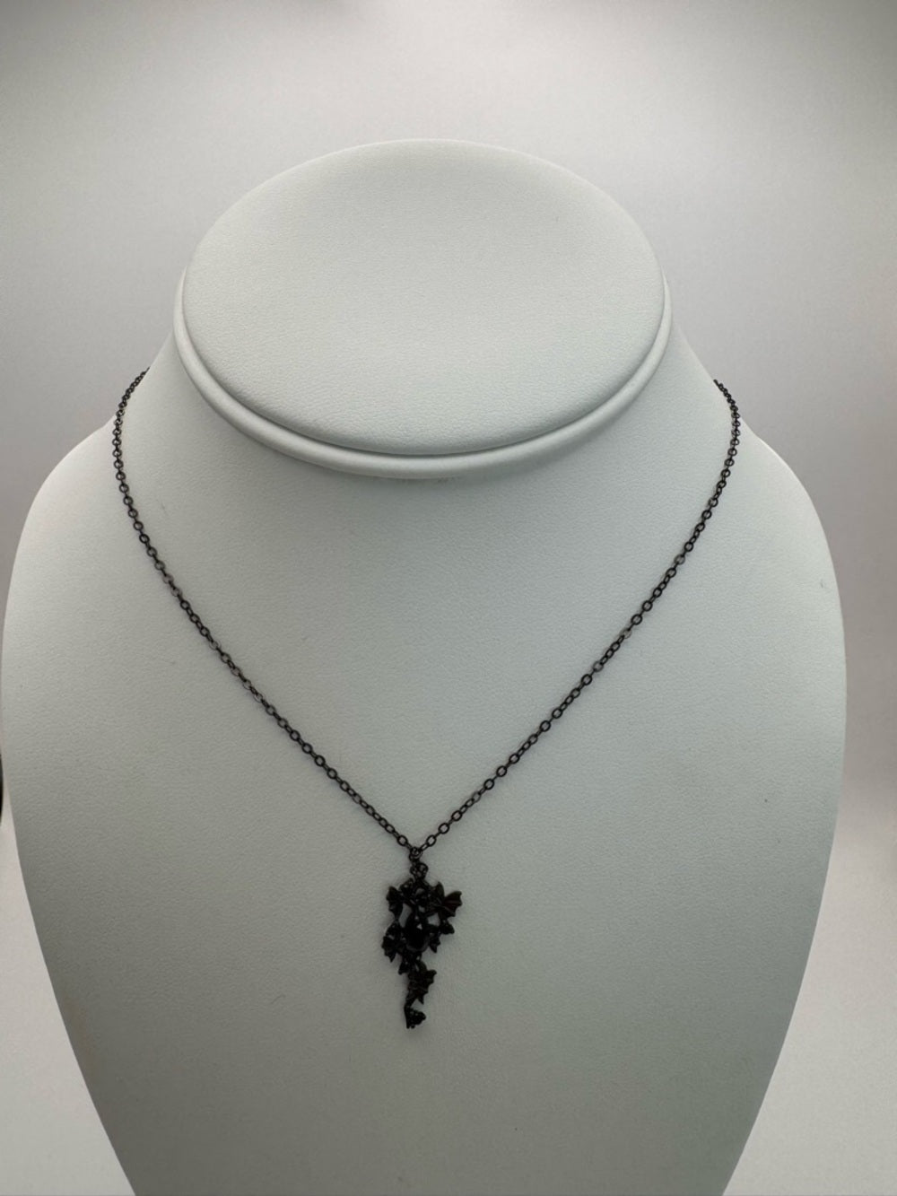 #N12 Black Spinel Midnight Necklace (S925)