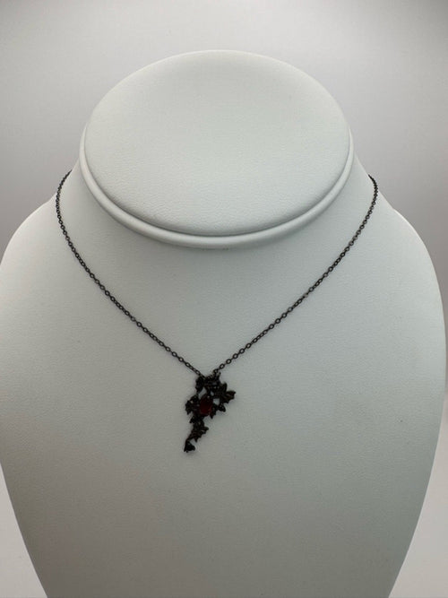 #N15 Garnet Midnight Necklace (S925)
