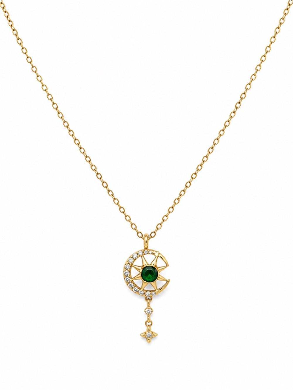 #N4 Jadeite Lunar Necklace (S925)