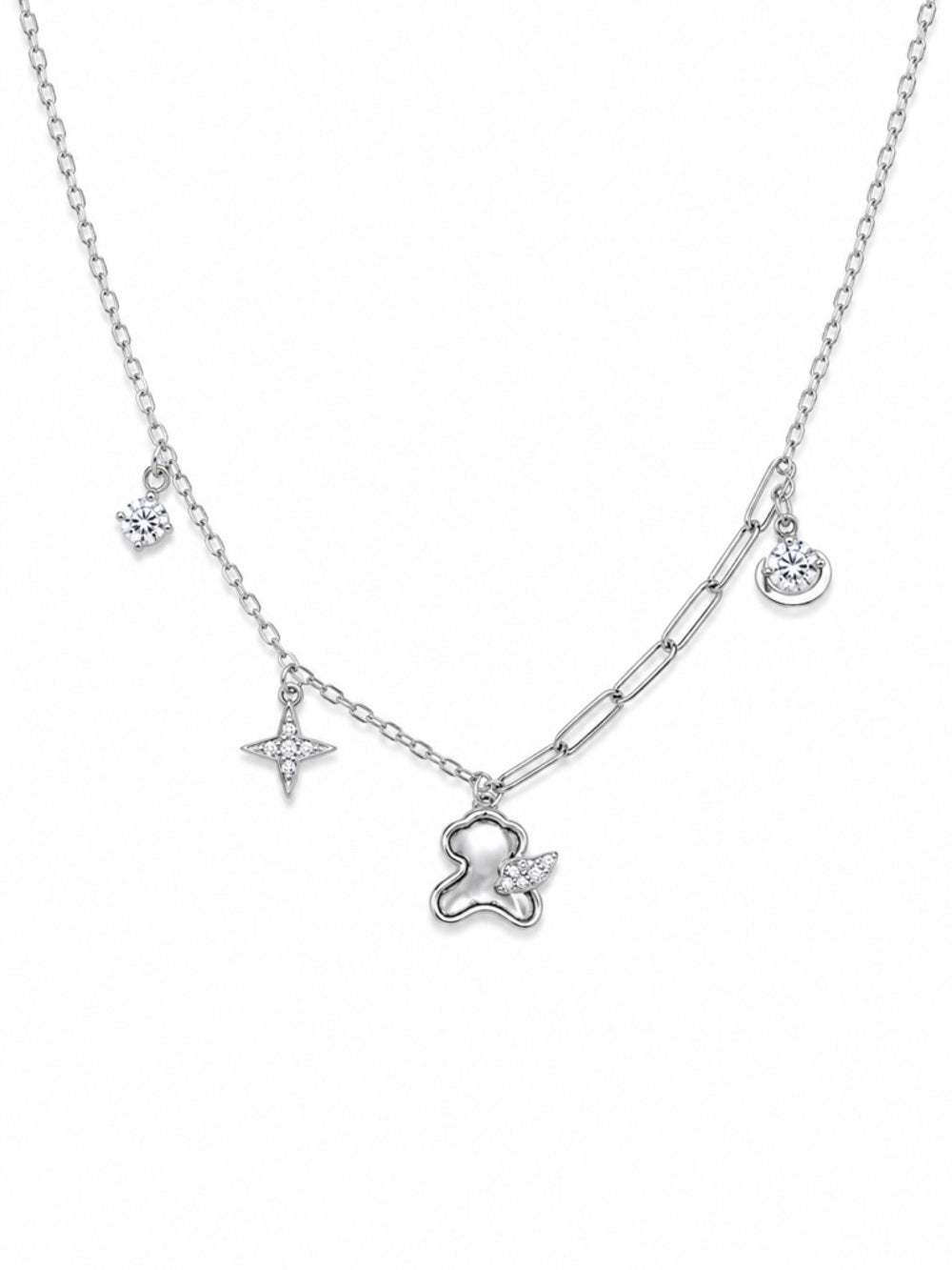 #N9 Clear Quartz Unicorn Necklace (S925)